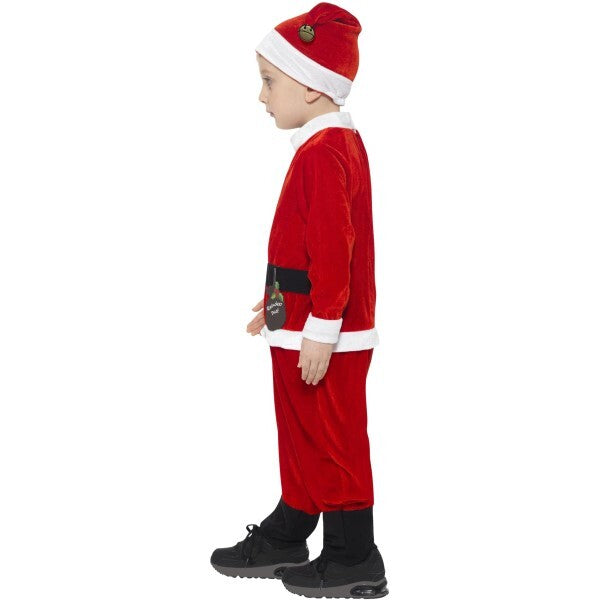Smiffys Santa Toddler Costume red white jumpsuit and hat, UK version
