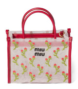 Harrods Miu Miu Embroidered Mesh Top-Handle Bag- Buy online at McGrocer