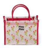 Miu Miu embroidered mesh top-handle bag small, UK version