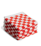 BAINA Check Quill facecloths 30cm x 30cm - British product