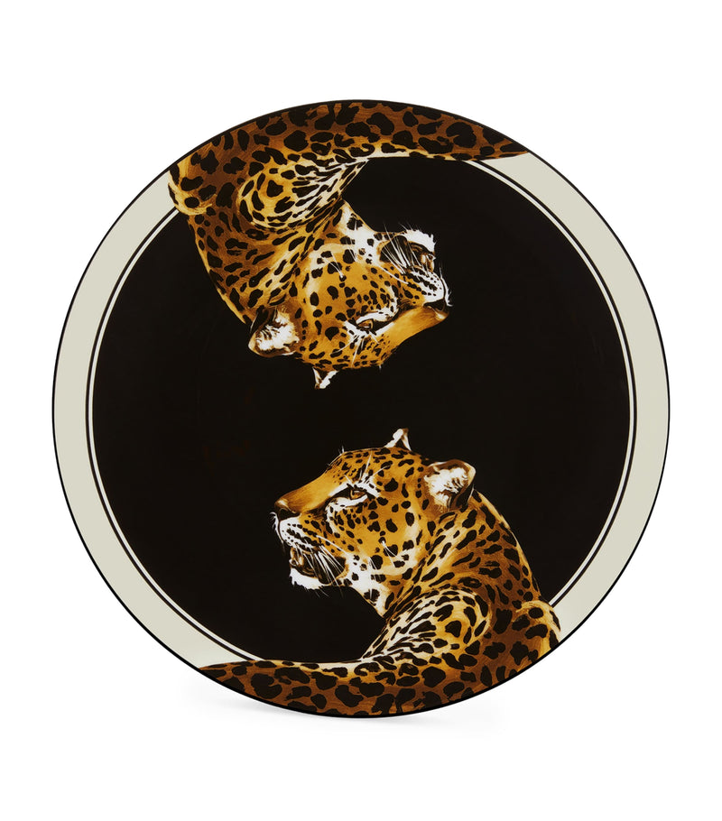 Dolce&Gabbana Casa porcelain leopard round serving platter 40.5cm - British product