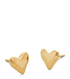 Monica Vinader gold vermeil heart earrings, imported from the UK