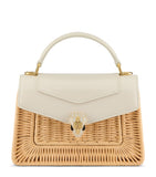 Bvlgari Serpenti Forever rattan leather top-handle bag, UK version