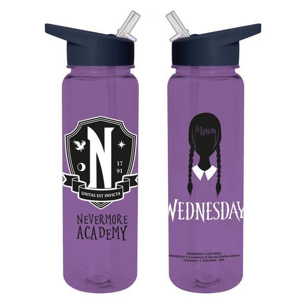 Wednesday Nevermore Academy plastic water bottle 700ml (British brand)