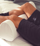 Hyoumankind knee pillow with linen pillowcase 64cm x 21cm, UK version