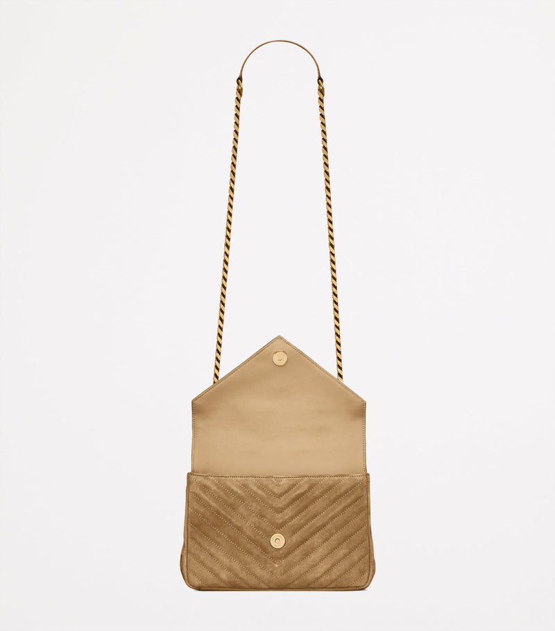 Saint Laurent medium Collège top-handle bag in calf suede, UK version