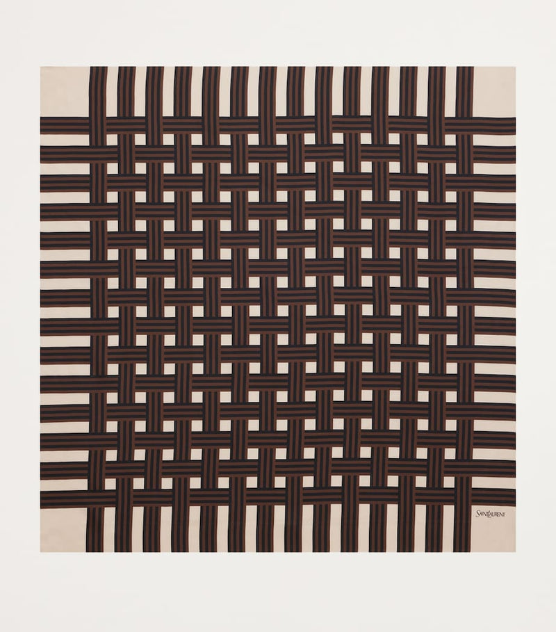 Saint Laurent silk printed scarf 90cm - British product