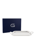 Greggio silver plated English tray with handles, 39cm x 26cm, UK version