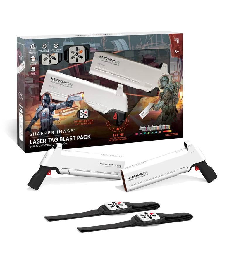 Sharper Image laser tag handtank blast pack with blasters and life pods (British brand)