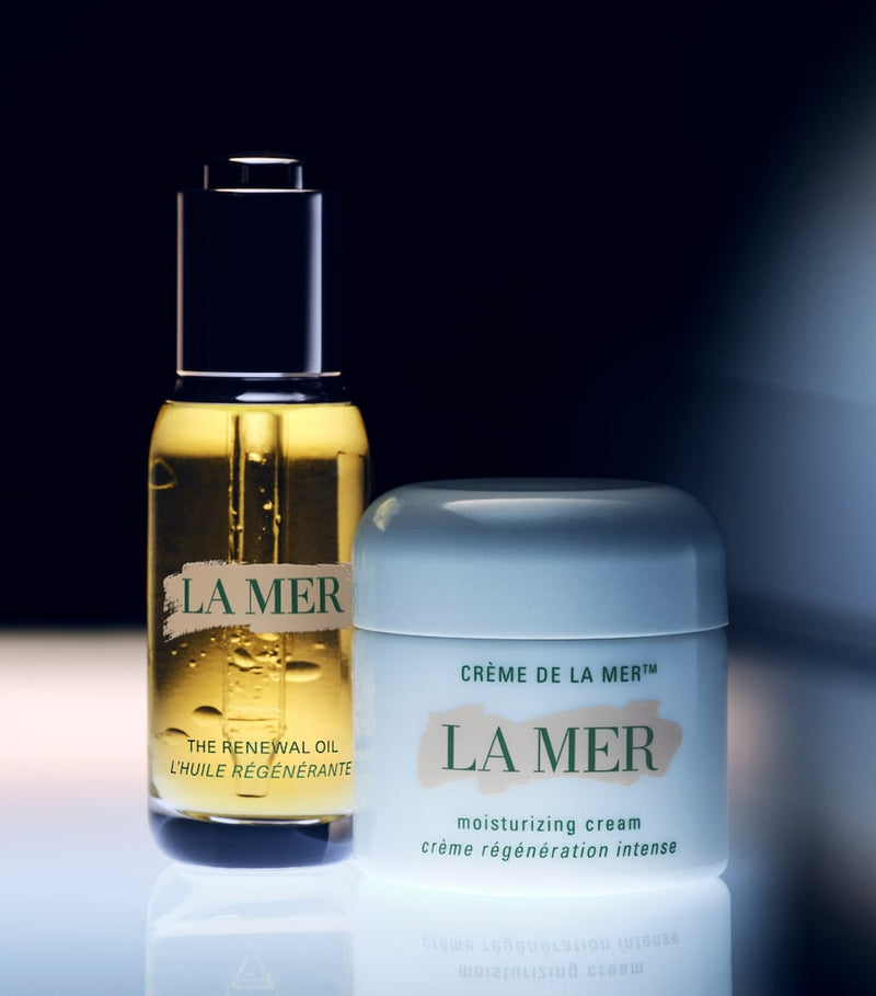 La Mer Blue Heart Glow Collection luxury skincare set, imported from the UK