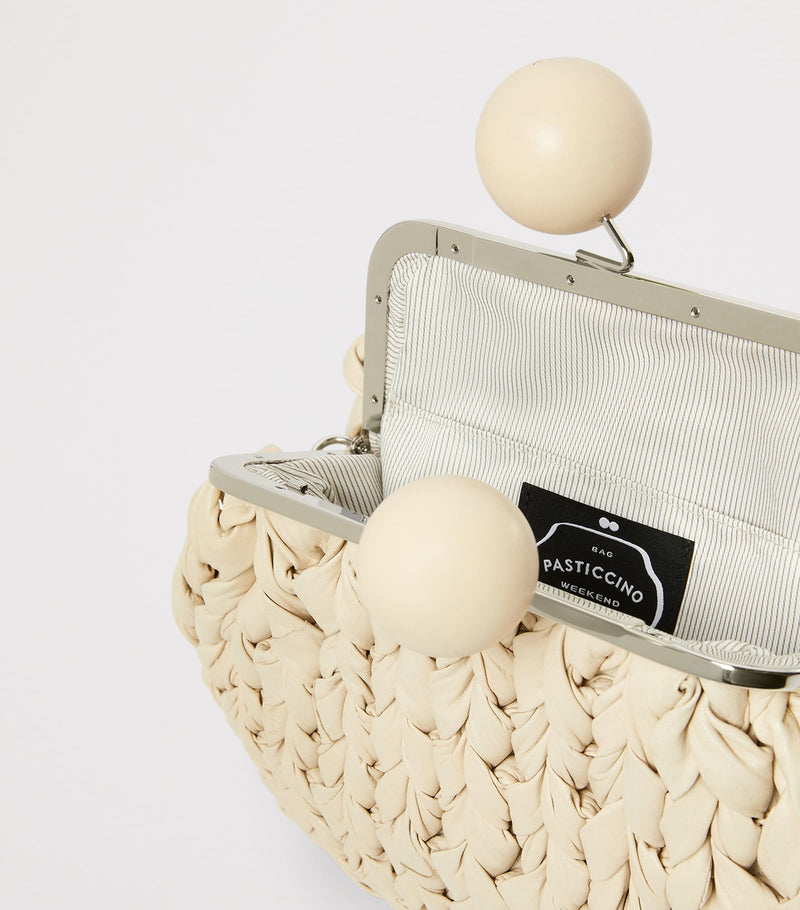 Weekend Max Mara woven leather Pasticcino clutch - British product