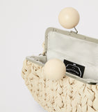 Weekend Max Mara woven leather Pasticcino clutch - British product