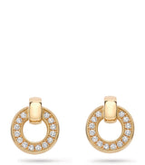 Harrods Boodles Yellow Gold and Diamond Roulette Flip Earrings- Buy online at McGrocer