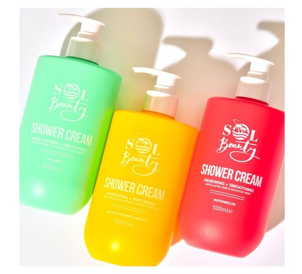 Sol Beauty Shower Cream Watermelon Scent 2x500ml (British brand)