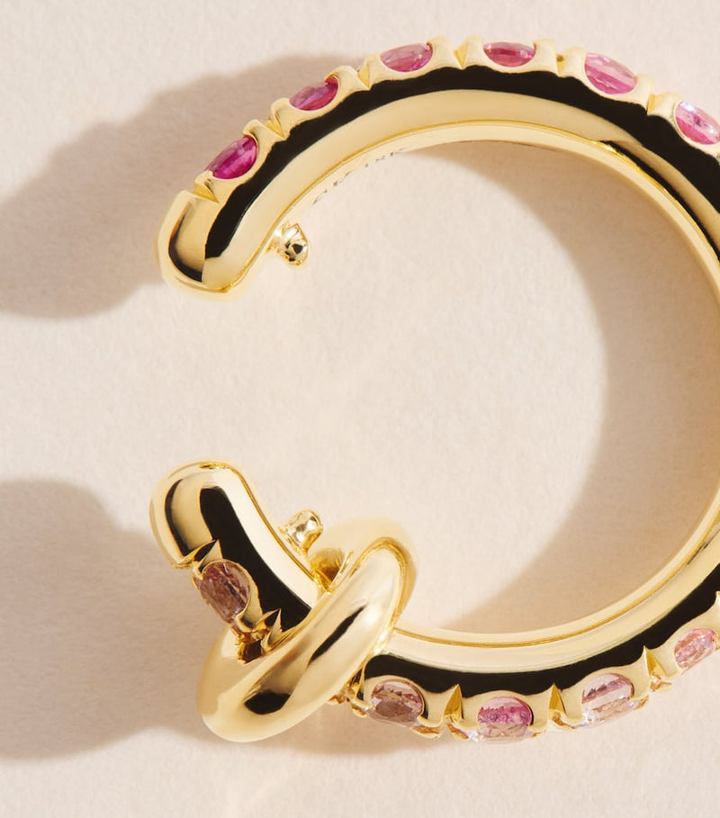 Spinelli Kilcollin yellow gold ear cuff with pink sapphires - British product