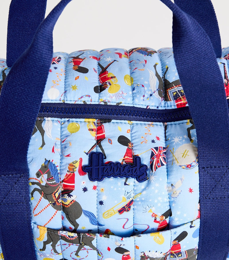 Harrods quilted Trooping the Colour duffle bag, imported from the UK