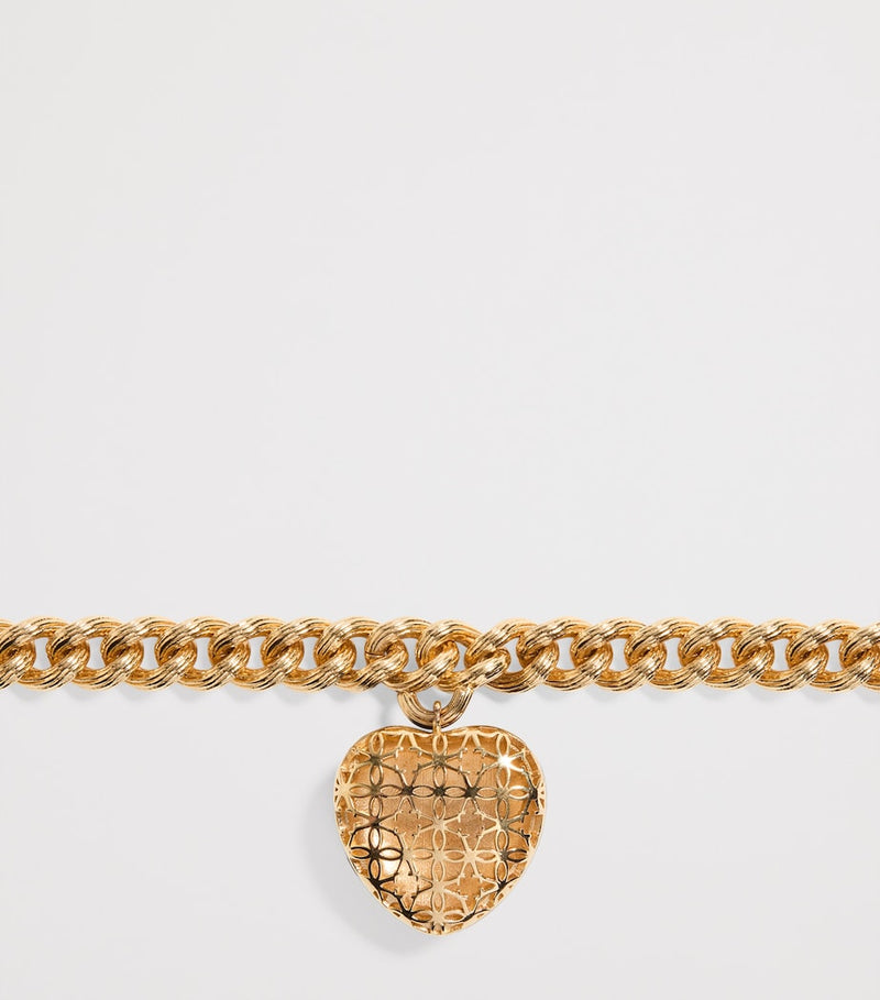 Valentino Garavani Coeur Royal bracelet with enamel heart charm (British brand)