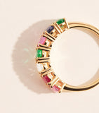 Anita Ko gemstone ring with diamonds rubies emeralds sapphires - British product