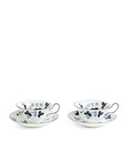 Wedgwood Wild Strawberry Inky Blue teacup and saucer set of 2 (British brand)