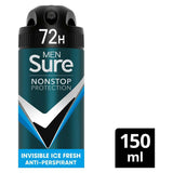 Sure Men Invisible Ice Fresh Nonstop Protection Anti-perspirant Deodorant Aerosol 150 ml Men's Toiletries Boots