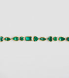 SHAY yellow gold emerald multi-shape bracelet (British brand)
