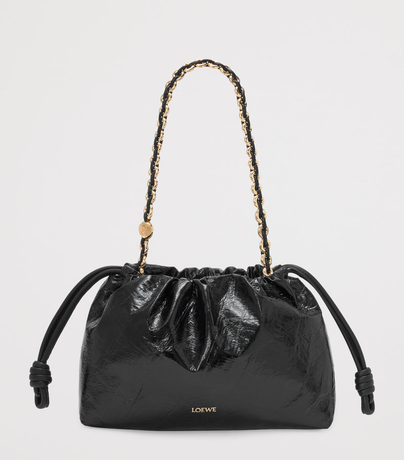 LOEWE medium eel leather Flamenco clutch bag, UK version