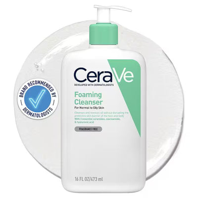 Superdrug CeraVe Foaming Cleanser Normal to Oily Skin Face Wash 473ml- Buy online at McGrocer