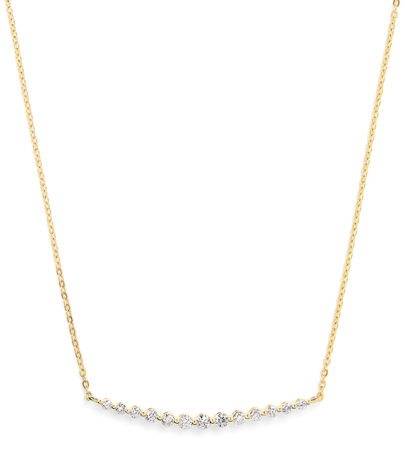 Harrods yellow gold diamond graduating pendant necklace 0.50ct, UK version
