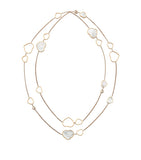 Chopard rose gold Happy Hearts sautoir necklace with mother-of-pearl, UK version