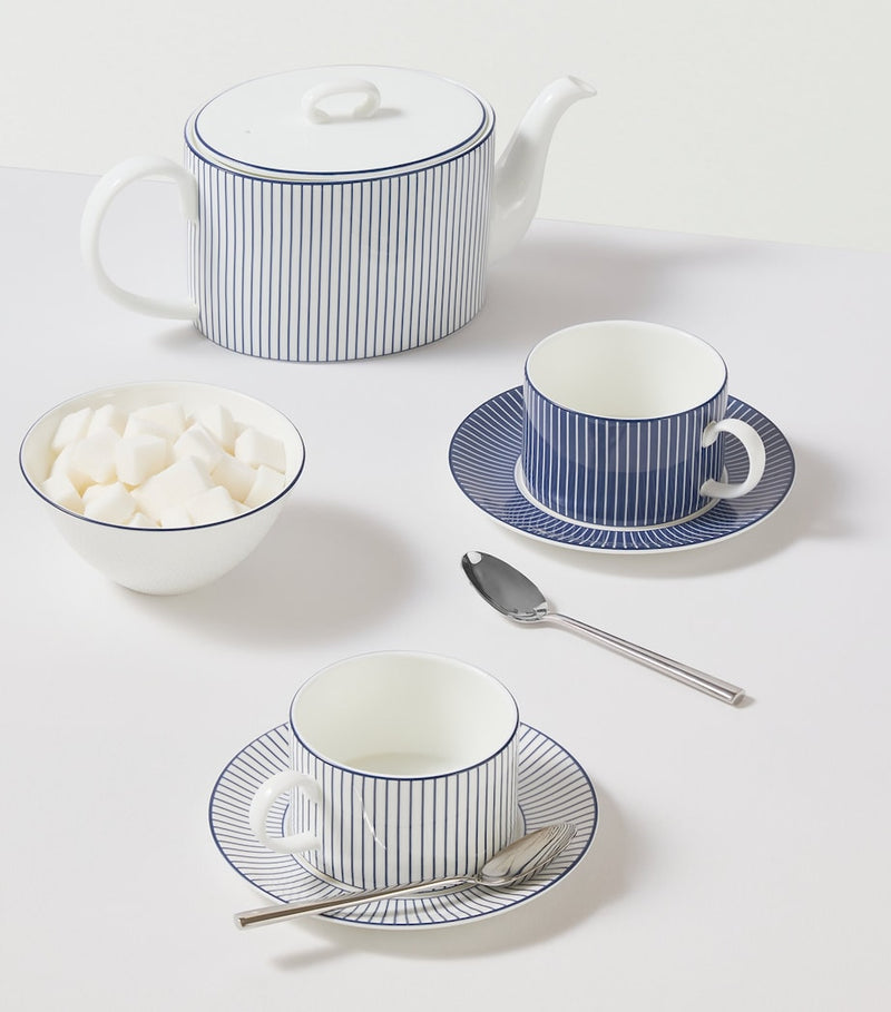 Wedgwood Pinstripe Teacup and Saucer (British brand)