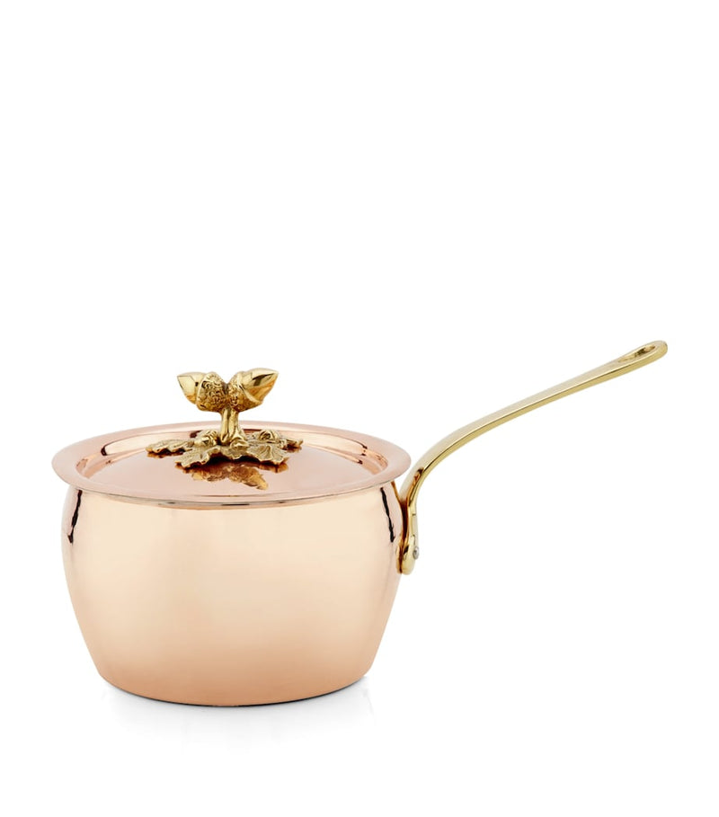 Ruffoni hammered copper saucepan with lid 16cm, UK version