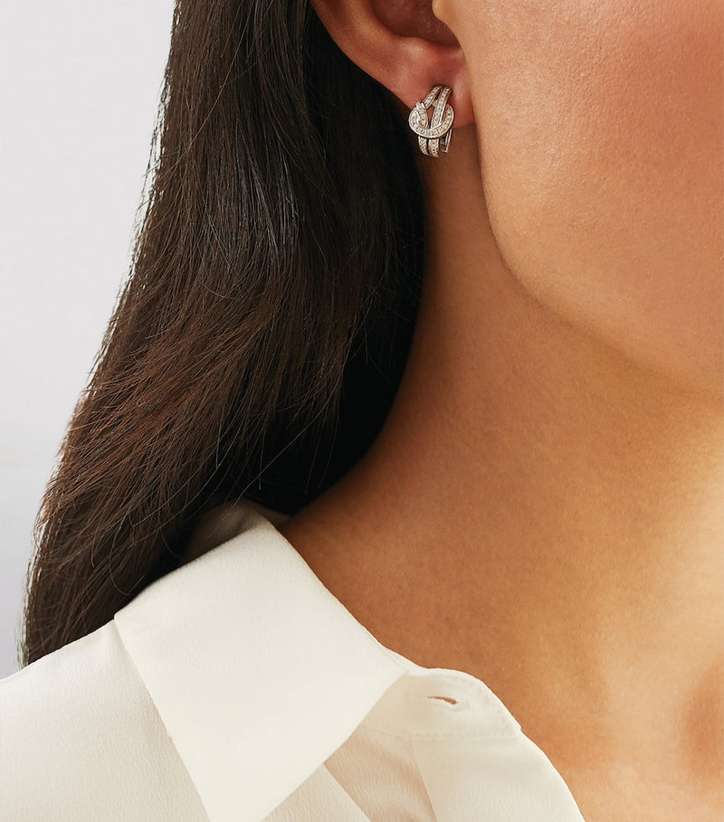 Boodles The Knot earrings white gold diamonds - British product