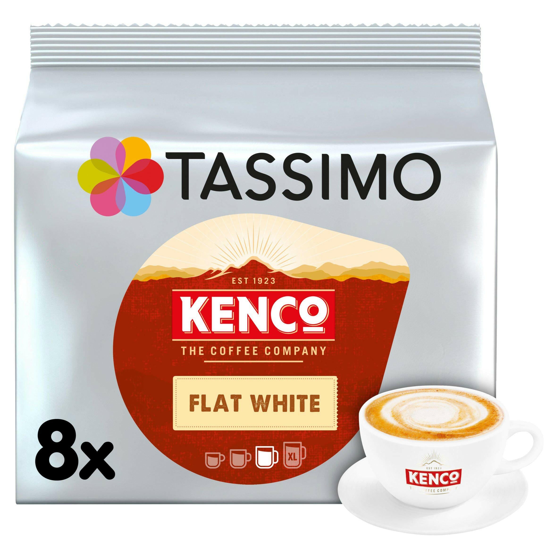 Tassimo Kenco Flat White Coffee Pods x8 220g All coffee Sainsburys