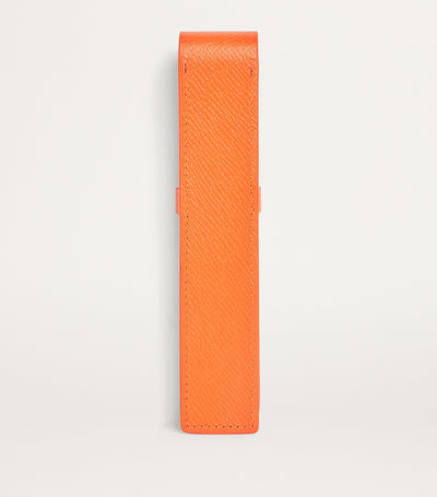 Leder Stifteetui mit vergoldeter Hardware und eingraviertem Logo