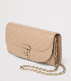 Jimmy Choo Curve leather chain wallet with gold-tone hardware - British product