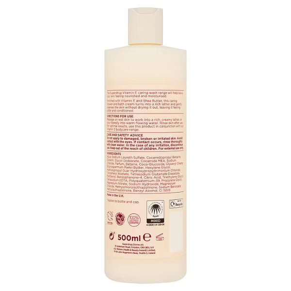 Superdrug Vitamin E & Shea Shower Gel 500ml (British brand)