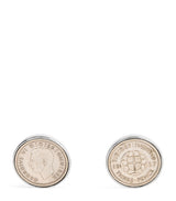 Harrods Babette Wasserman Rhodium-Plated Coin Cufflinks- Buy online at McGrocer