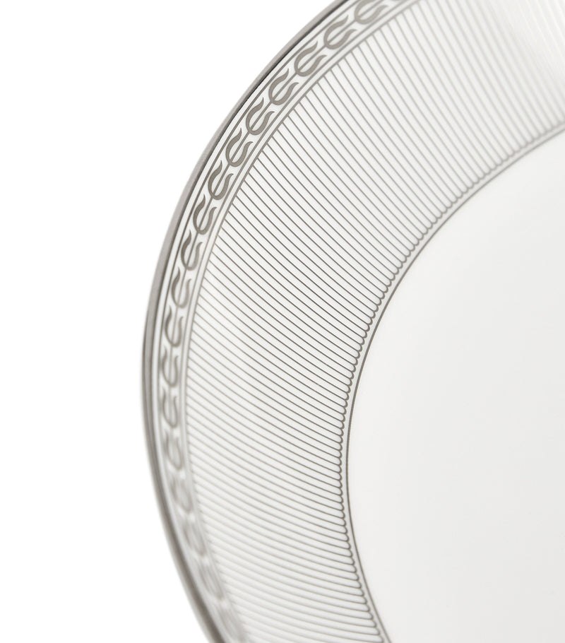 Wedgwood Silver Tonquin bone china deep plate 22cm (British brand)