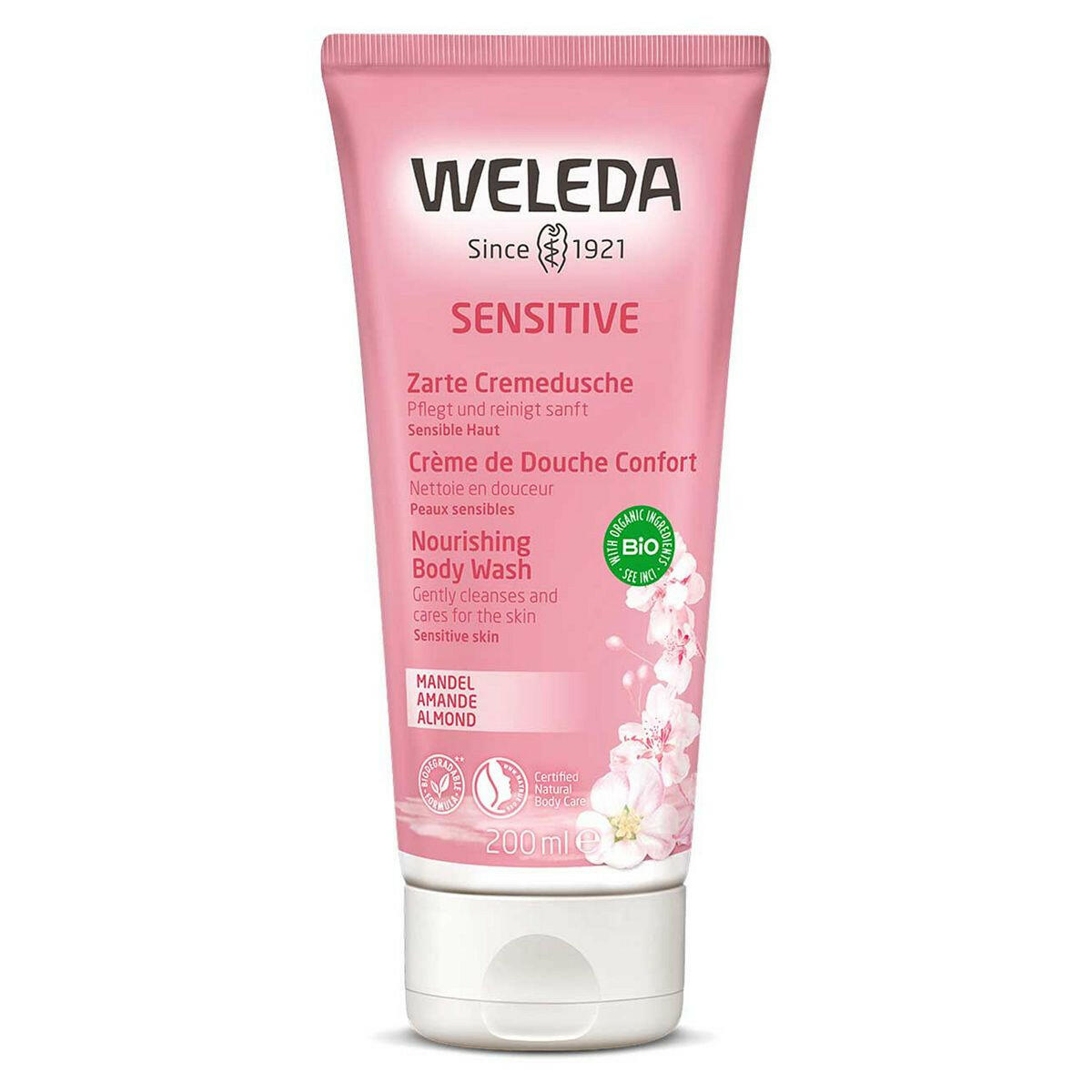 Weleda Almond Sensitive Creamy Bodywash 200ml Make Up & Beauty Accessories Boots