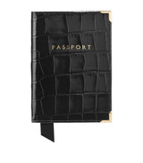 Harrods Aspinal Of London Croc-Embossed Passport Cover Leather Travel Accessory- Buy online at McGrocer