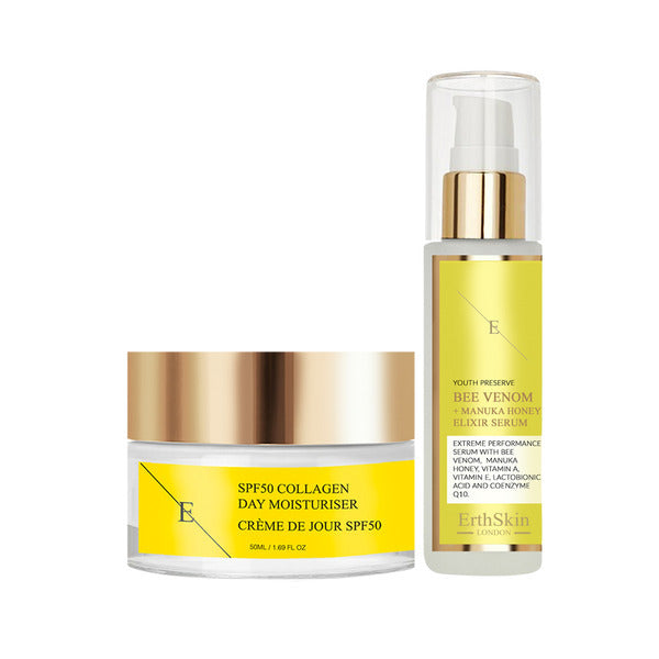 ErthSkin bee venom serum and collagen day cream bundle (British brand)