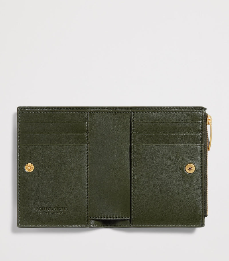 Bottega Veneta small leather-suede bifold wallet (British brand)