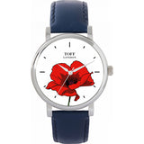 Superdrug Toff London White Ladies Red Poppy Flower Watch- Buy online at McGrocer