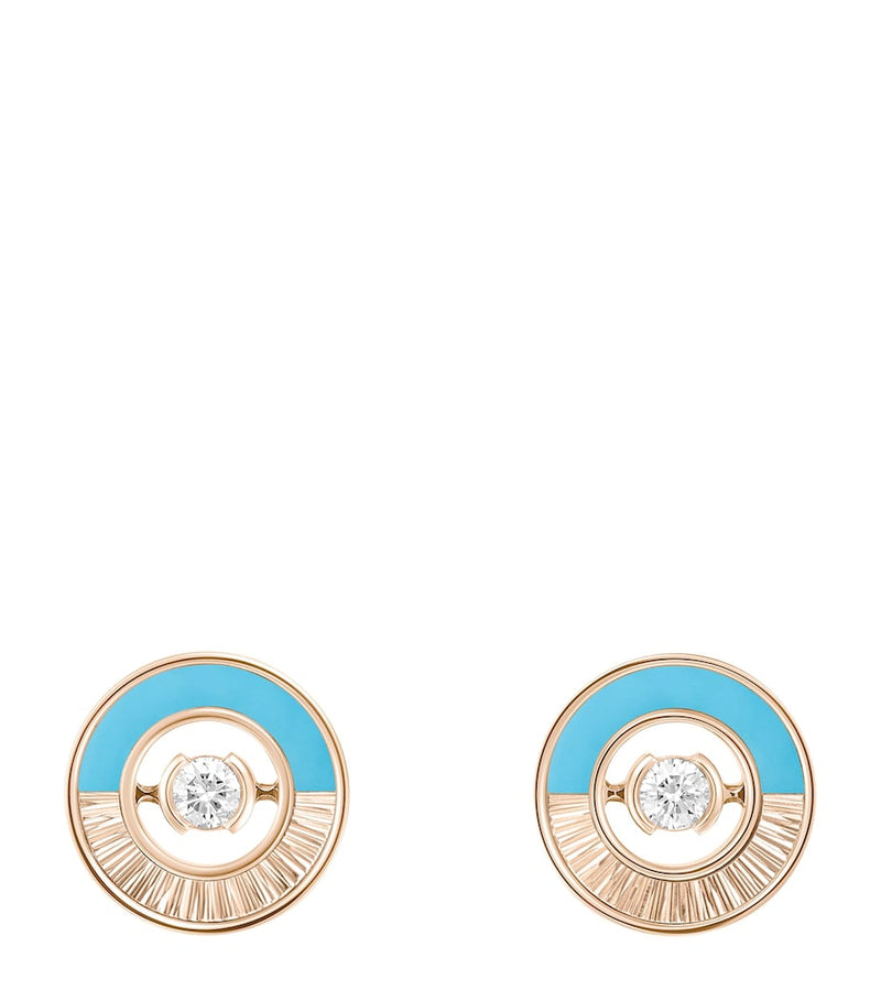 Piaget Possession Palace earrings rose gold turquoise and diamond, imported from the UK