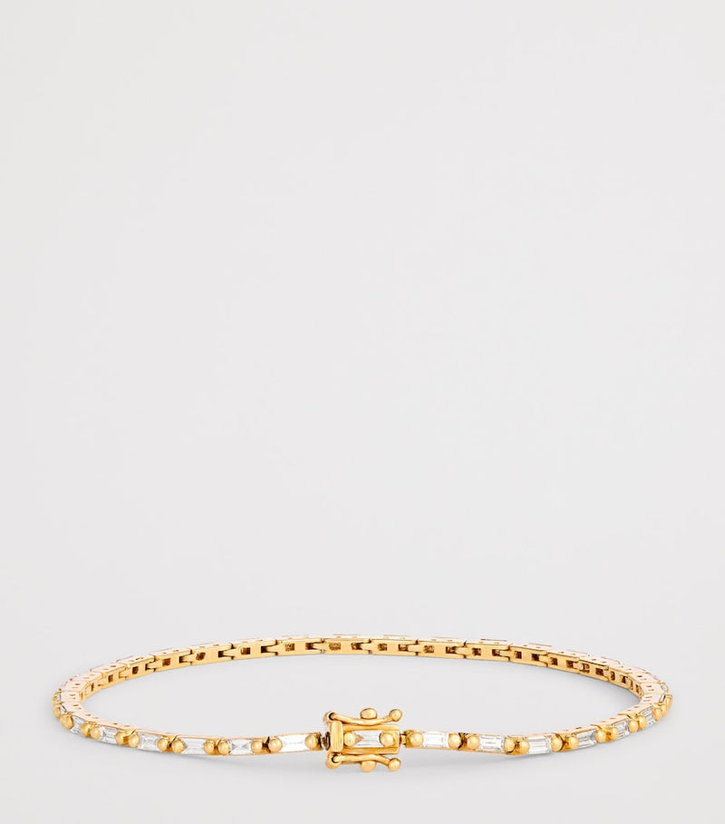 Suzanne Kalan Bold Linear tennis bracelet 18kt gold diamonds, UK version