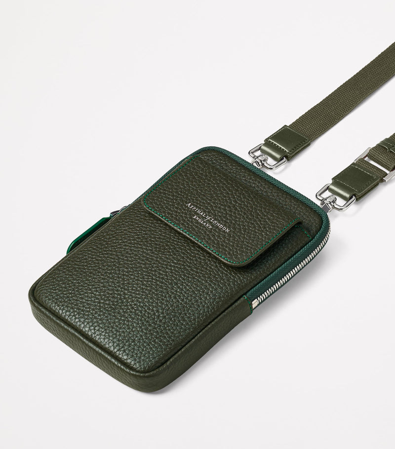 Aspinal of London leather crossbody phone pouch - British product