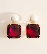 Harrods Carolina Herrera Faux Pearl and Crystal Clip-On Drop Earrings- Buy online at McGrocer