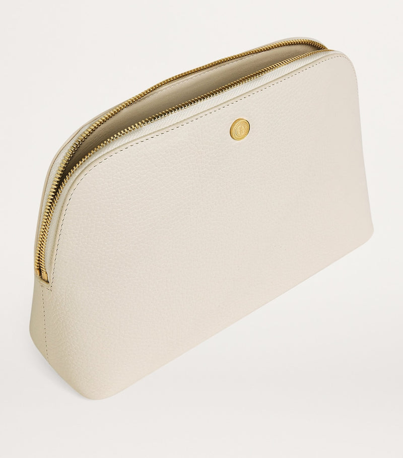 Harrods large pebbled leather cosmetics bag (British brand)