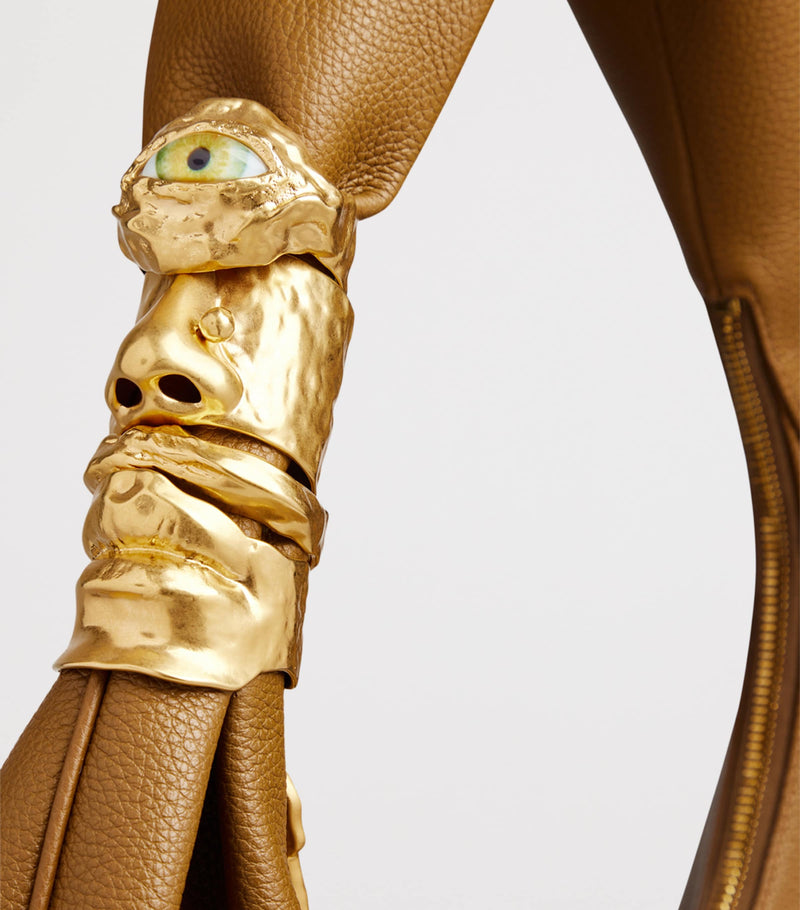 Schiaparelli large leather Soufflé Baguette shoulder bag - British product