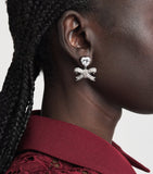 Self-Portrait crystal heart bow earrings - British product